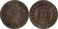 Frankreich Liard à la tête laurée Louis XV, Lille, Kupfer, SS+ -