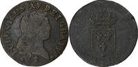 Frankreich Liard au buste enfantin Louis XV, Reims, Kupfer, S -