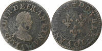 Frankreich Double Tournois Louis XIII, Paris, Kupfer, S, Gadoury:5 -