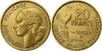 Frankreich 20 Francs Guiraud, Beaumont-Le-Roger, Cupro-Aluminium, SS+ -