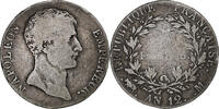 Frankreich 5 Francs An 12 Toulouse Napoleon I, Toulouse, Silber, SGE+, Gadoury:579