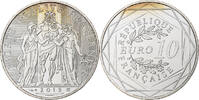 Frankreich 10 Euro Hercule, Monnaie de Paris, Silber, UNZ -