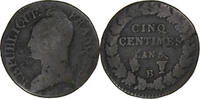 Frankreich 5 Centimes Dupré, Rouen, Kupfer, S, Gadoury:126, KM:640 -