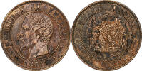 Frankreich 2 Centimes Napoleon III, Paris, Bronze, SS, Gadoury:103 -