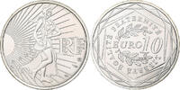 Frankreich 10 Euro Semeuse, Monnaie de Paris, Silber, STGL -