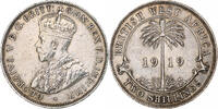 BRITISH WEST AFRICA 2 Shillings George V, Heaton, Silber, SS, KM:13 -