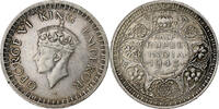 INDIA-BRITISH 1/2 Rupee George VI, Bombay, Silber, VZ, KM:552 -