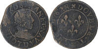 Frankreich Double Tournois Louis XIII, Lyon, Kupfer, S, Gadoury:8 -