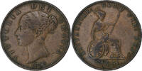 United Kingdom 1/2 Penny Victoria, London, Bronze, S+, KM:726 -