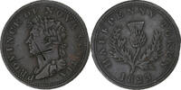 Kanada Halfpenny Token George IV, Bronze, Nova Scotia, S+ -