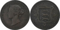 Jersey 1/26 Shilling Victoria, London, Bronze, S+, KM:4 -