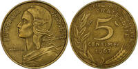 Frankreich 5 Centimes Marianne, Paris, Aluminum-Bronze, SS, Gadoury:175 -