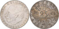 Österreich 25 Schilling Max Reinhardt, Vienna, Silber, SS+, KM:2915 -