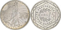 Frankreich 15 Euro Semeuse, Monnaie de Paris, Silber, UNZ -