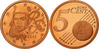 Frankreich 5 Euro Cent PP, Monnaie de Paris, Copper Plated Steel, STGL -
