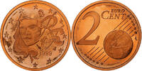 Frankreich 2 Euro Cent PP, Monnaie de Paris, Copper Plated Steel, STGL -