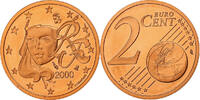 Frankreich 2 Euro Cent PP, Monnaie de Paris, Copper Plated Steel, STGL -
