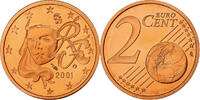 Frankreich 2 Euro Cent PP, Monnaie de Paris, Copper Plated Steel, STGL -