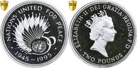 United Kingdom 2 Pounds Elizabeth II, Llantrisant, Proof, Piéfort -
