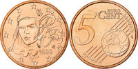 Frankreich 5 Euro Cent BU, Monnaie de Paris, Copper Plated Steel, STGL -