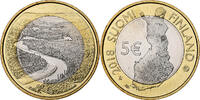 Finnland 5 Euro River Oulankajoki, PP, Vantaa, Bi-Metallic, STGL, KM:277 -