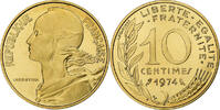 Frankreich 10 Centimes Marianne, Paris, série FDC, Aluminum-Bronze -