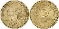Frankreich 5 Centimes Marianne, Paris, Aluminum-Bronze, VZ, Gadoury:175 -