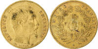 Frankreich 5 Francs Napoleon III, Paris, tranche cannelée, Gold, S+ -