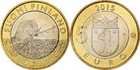Finnland 5 Euro Beaver in Satakunta, Vantaa, Bi-Metallic, UNZ, KM:240 -