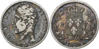Frankreich 1/2 Franc Charles X, Paris, Silber, S+, Gadoury:402, KM:723.1 -