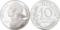 Frankreich 10 Centimes Marianne, MDP, Piéfort, Silber, STGL -