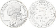 Frankreich 5 Centimes Marianne, MDP, Piéfort, Silber, STGL -