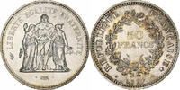 Frankreich 50 Francs Hercule, Monnaie de Paris, Silber, UNZ -