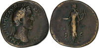 Sesterz Antonin le Pieux, Rome, Bronze, S+, RIC:855 -