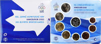 Slowakei 1 c. to 2€ + token Olympic Games, Colourized, Kremnica, STGL -