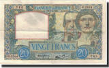 Frankreich 20 Francs Science et Travail, 1941-04-03, SS+, Fayette:12.13 -