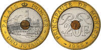 Monaco 20 Francs Rainier III, Monnaie de Paris, BU, Tri-Metallic, STGL -