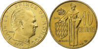 Monaco 10 Centimes Rainier III, Monnaie de Paris, BU, Cupro-Aluminium -