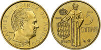 Monaco 5 Centimes Rainier III, Monnaie de Paris, BU, Cupro-Aluminium -