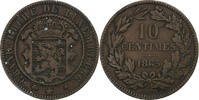 Luxemburg 10 Centimes Guillaume III, Paris, Bronze, S+, KM:23.2 -