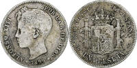 Spanien Peseta Alfonso XIII, Madrid, Silber, S, KM:706 -