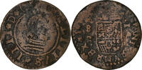 Spanien 16 Maravedis Philip IV, Seville, Kupfer, SGE+, KM:172.7 -