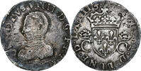 Frankreich Teston aux 2 C couronnés Charles IX, Toulouse, Silber, S+ -
