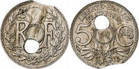 Frankreich 5 Centimes Paris, Trou Décentré, Kupfer-Nickel, VZ+ -