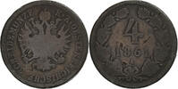 Österreich 4 Kreuzer Franz Joseph I, Vienna, Kupfer, S, KM:2194 -