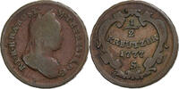 Österreich 1/2 Kreuzer Maria Theresa, Smolník, Kupfer, S -