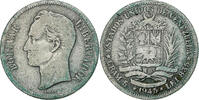 Venezuela Bolivar Philadelphia, Silber, S+, KM:22a -