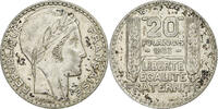 Frankreich 20 Francs Turin, Paris, Silber, SS, Gadoury:852, KM:879 -