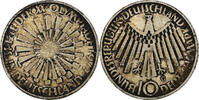 Deutschland 10 Mark Munich Olympics, Karlsruhe, Silber, SS+ -