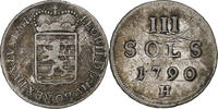 Luxemburg 3 Sols Leopold II, Günzburg, Billon, SS, KM:16 -